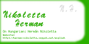 nikoletta herman business card